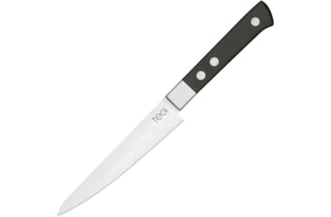 Image of Maserin Steak Knife, 5 satin finish 1.4116 stainless blade, Black paperstone handle, 2500/12PN