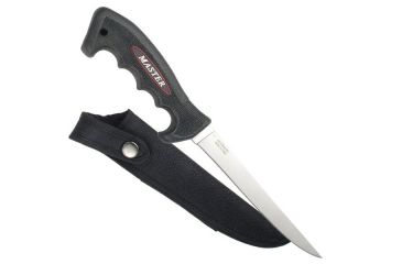 Image of Master Cutlery Fixed Blade, 12.5in, Stainless Steel Blade, Textured Ribbed Rubber Handle HK-010
