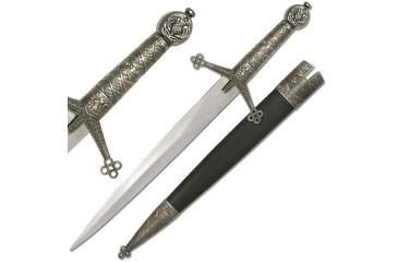 Image of Master Cutlery Fixed Blade, 15.5in, Stainless Steel Blade, Cast Metal Furnishings On Handle HK-3457