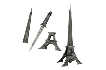 Image of Master Cutlery Fixed Blade, 15.5in, Stainless Steel Blade, Eiffel Towel Cast Metal Handle HK-4001