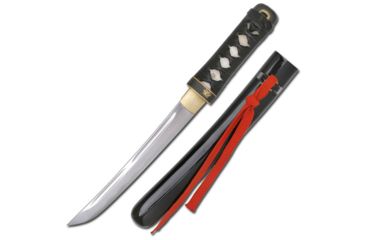 Image of Master Cutlery Fixed Blade, 16.75in, Carbon Steel Blade, Black Leather Wrapped Real Ray Skin Handle DB-T02