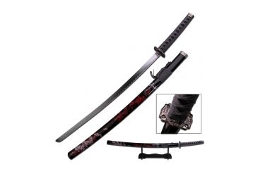 Image of Master Cutlery Fixed Blade, 40in, Carbon Steel Blade, Grey Cord Wrapped Handle SW-78