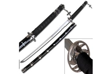 Image of Master Cutlery Fixed Blade, 41in, Carbon Steel Blade, Black Cord Wrapped Handle DH-007BK