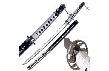 Image of Master Cutlery Fixed Blade, 41in, Carbon Steel Blade, White Cord Wrapped Handle DH-007WB