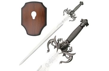 Image of Master Cutlery Fixed Blade, 41in, Stainless Steel Blade, Steel Wire Wrapped Cast Metal Handle HK-356