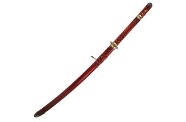 Image of Master Cutlery Fixed Blade, 46in, Stainless Steel Blade, Hidden Tanto In Red Handle JS-647R