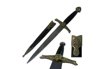 Image of Master Cutlery Fixed Blade, 9.6in, Stainless Steel Blade, Black Nylon Fiber Handle HK-3419
