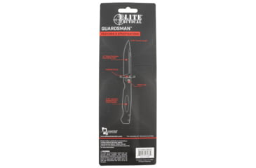 Image of Master Cutlery Guardsman Fixed Blade Knife, 3.75 in, Clip Point, ETFDR012BKCS