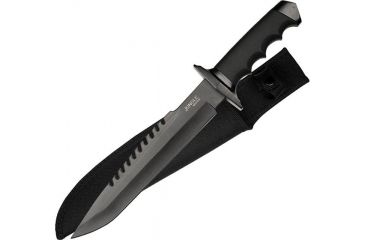 Image of Master Cutlery Jungle Master, Black Rubber Handle, Black Bl., Nylon Sheath MC-JM-005B