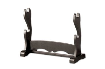 Image of Master Cutlery Sword Stand Black Wooden 2-Tiers Top Sword Stand, Black WS-2