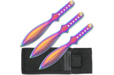 Image of Master Cutlery Tactical, 6in, Stainless Steel Blade, Rainbow Stainless Steel Handle RC-001RB