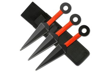 Image of Master Cutlery Tactical, 8in, Stainless Steel Blade, Red Cord Wrapped Handle TK-008-3