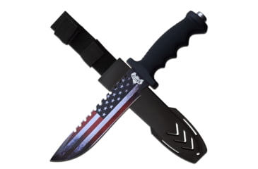 Image of Master USA Bowie Fixed Blade Knife, 7.5 in, 3Cr13 Stainless Steel Stainless Steel, Black, MU-20-04A