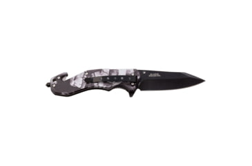 Image of Master USA Drop Point Spring Assisted Knife, 3.25 in, 3Cr13 Stainless Steel Stainless Steel, Black/Grey, MU-A112GX