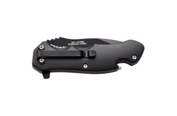 Image of Master USA Drop Point Spring Assisted Knife, 3.25 in, 3Cr13 Stainless Steel Stainless Steel, Yellow Flag, MU-A109B