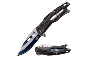 Image of Master USA Drop Point Spring Assisted Knife, 3.5 in, 3Cr13 Stainless Steel Stainless Steel, Black, MU-A108BL