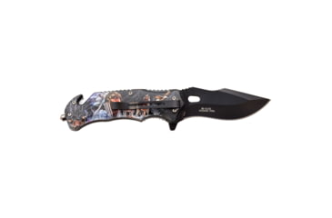 Image of Master USA Embossed Printing Spring Assisted Knife, 3.75 in, 3Cr13 Stainless Steel Stainless Steel, Drop Point, Multicolor Indians, MU-A116I