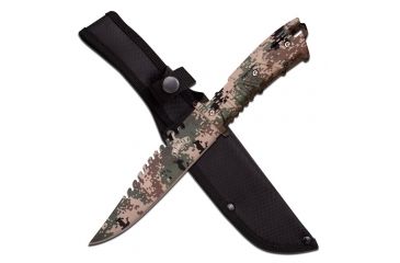 Image of Master USA Fixed Blade, 5.7in, Stainless Steel Blade, Digital Camo Coated Nylon Fiber Handle MU-1146DG