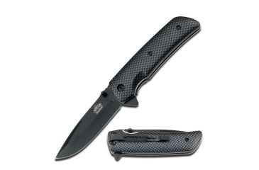 Image of Master USA Folding Blade, 3.5in, Stainless Steel Blade, Carbon Fiber Camo Nylon Fiber Handle MU-A005CF
