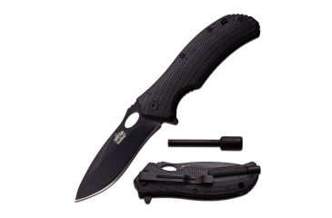 Image of Master USA Folding Blade, 4in, Stainless Steel Blade, Black Nylon Fiber Handle MU-A039BK