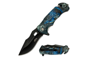 Image of Master USA Tanto Spring Assisted Knife, 3.75 in, 3Cr13 Stainless Steel Stainless Steel, Grey/Blue, MU-A116N
