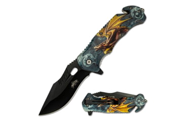 Image of Master USA Tanto Spring Assisted Knife, 3.75 in, 3Cr13 Stainless Steel Stainless Steel, Grey/Orange, MU-A116M