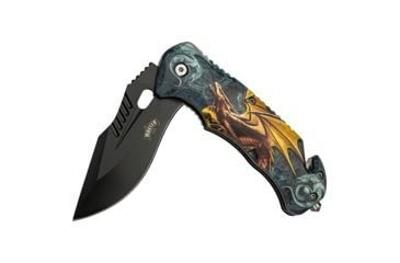 Image of Master USA Tanto Spring Assisted Knife, 3.75 in, 3Cr13 Stainless Steel Stainless Steel, Grey/Orange, MU-A116M