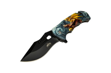Image of Master USA Tanto Spring Assisted Knife, 3.75 in, 3Cr13 Stainless Steel Stainless Steel, Grey/Orange, MU-A116M
