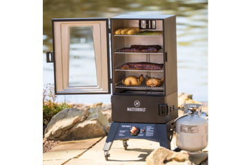 Image of Masterbuilt 40in ThermoTemp XL Propane Smoker with Window, Black, Medium, MB20051316
