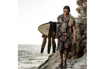 Image of Matador Volcom Packable Towel Poncho, Marble Floral, One Size, MVPO01MF