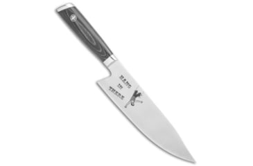 Image of Mattia Borrani Mattia Borrani Production 8" Bowie Chef Kitchen Knife Satin Hang In There, Black, VG10, adult, BHQ-118684