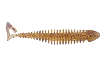 Image of Matzuo Gaikotsu Ribbed Curl Tail 4.5in 8pk, Purple Flake Goby, MTZGKCT4.5PRPGBY