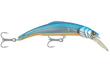 Image of Matzuo Kinchou Minnow Saltwater Series Bait,7.5in,Chrome Blue Orange Belly 114360