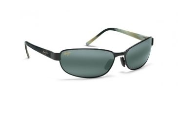 Image of Maui Jim 256 2m Napili Bay Matte Black Frame Grey Lens Sunglasses