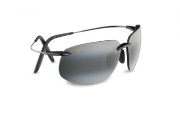 Image of Maui Jim 525 02 Mala Grey And Gunmetal Frame Grey Lens Sunglasses