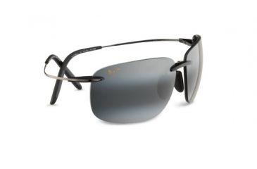 Image of Maui Jim 526 02 Olowalu Black And Gunmetal Frame Grey Lens Sunglasses