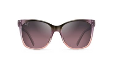 Image of Maui Jim Alekona Polarized Cat Eye Sunglasses - Women's, Mossy / Blush / Peach Frame, Maui Rose Lens, Mossy / Blush / Peach RS793-09C
