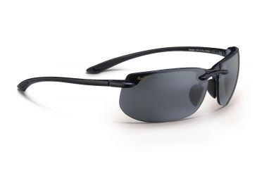Image of Maui Jim Banyans Sunglasses w/ Gloss Black Frame and Neutral Grey Lenses - 412-02