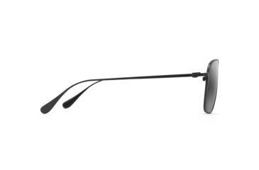 Image of Maui Jim Beaches Polarized Aviator Sunglasses, Black Matte Frame, Neutral Grey Lens, Black Matte 541-2M