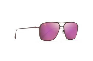 Image of Maui Jim Beaches Polarized Aviator Sunglasses, Matte Brushed Burgundy Frame, Maui Sunrise Lens, Matte Brushed Burgundy P541-07M