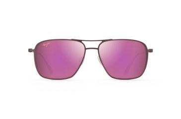 Image of Maui Jim Beaches Polarized Aviator Sunglasses, Matte Brushed Burgundy Frame, Maui Sunrise Lens, Matte Brushed Burgundy P541-07M