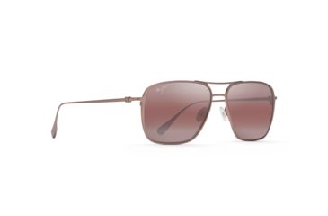 Image of Maui Jim Beaches Polarized Aviator Sunglasses, Satin Brown Red Frame, Maui Rose Lens, Satin Brown Red R541-19A
