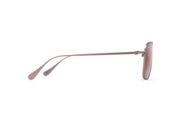 Image of Maui Jim Beaches Polarized Aviator Sunglasses, Satin Brown Red Frame, Maui Rose Lens, Satin Brown Red R541-19A
