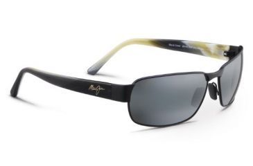 Image of Maui Jim Black Coral Sunglasses, Matte Black Frame, Grey Lenses 249-2M