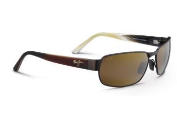 Image of Maui Jim Black Coral Sunglasses, Matte Espresso Frame, HCL Bronze Lenses H249-19M