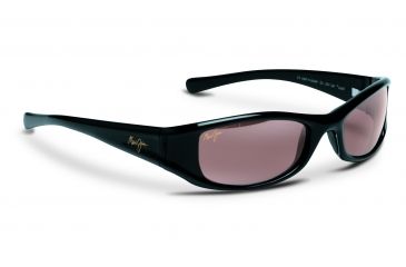 Image of Maui Jim Shaka Sunglasses - Gloss Black Frame, Maui Rose Lenses - R105-02