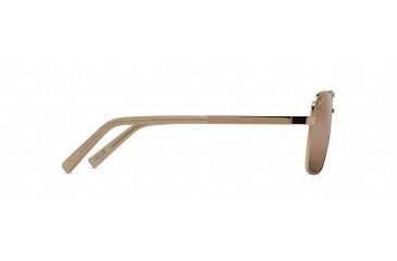 Image of Maui Jim Compass Polarized Aviator  Sunglasses,Gold,HCL Bronze Lens H714-16