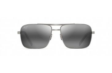 Image of Maui Jim Compass Polarized Aviator  Sunglasses,Silver,Neutral Grey Lens 714-17
