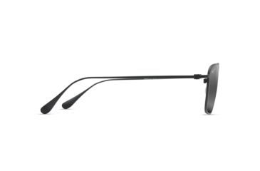 Image of Maui Jim Ebb &amp; Flow Polarized Aviator Sunglasses, Black Matte Frame, Neutral Grey Lens, Black Matte 542-2M