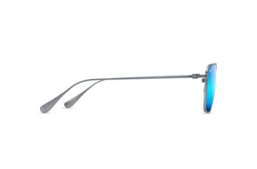 Image of Maui Jim Ebb &amp; Flow Polarized Aviator Sunglasses, Dove Grey Frame, Blue Hawaii Lens, Dove Grey B542-27A